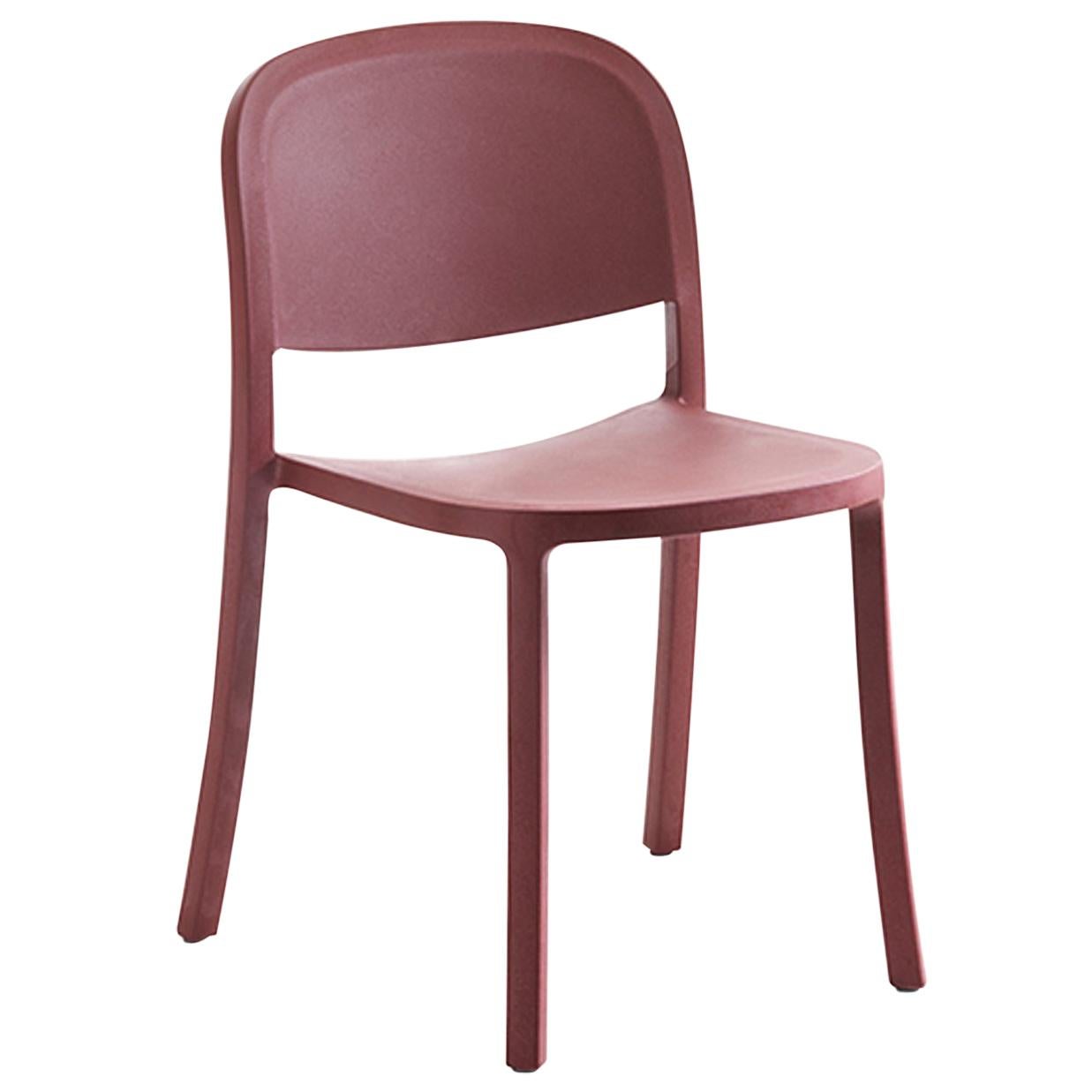 Emeco 1 Zoll aufgearbeiteter Stuhl aus Bordeaux von Jasper Morrison
