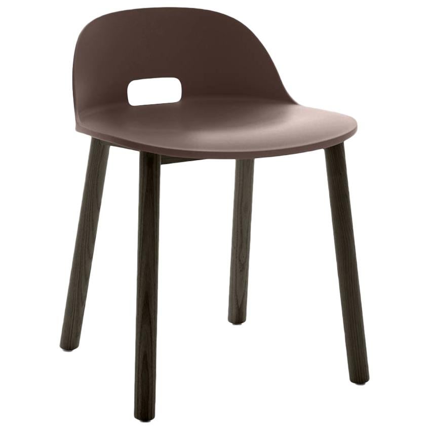 Emeco Alfi Chair in Brown and Dark Ash with Low Back by Jasper Morrison