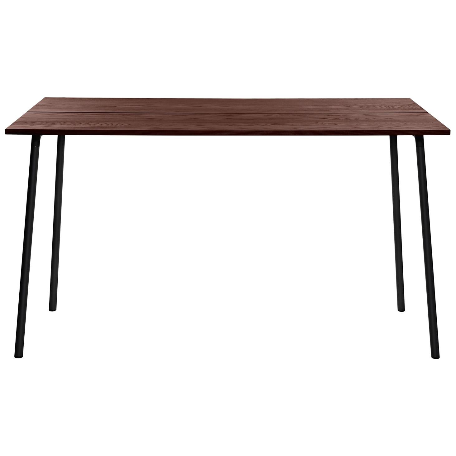 Emeco Run Large High Table in Dark Powder-Coat & Walnut by Sam Hecht + Kim Colin For Sale