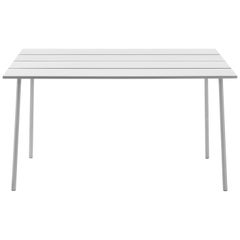 Grande table haute Emeco Run en aluminium anodisé transparent par Sam Hecht & Kim Colin