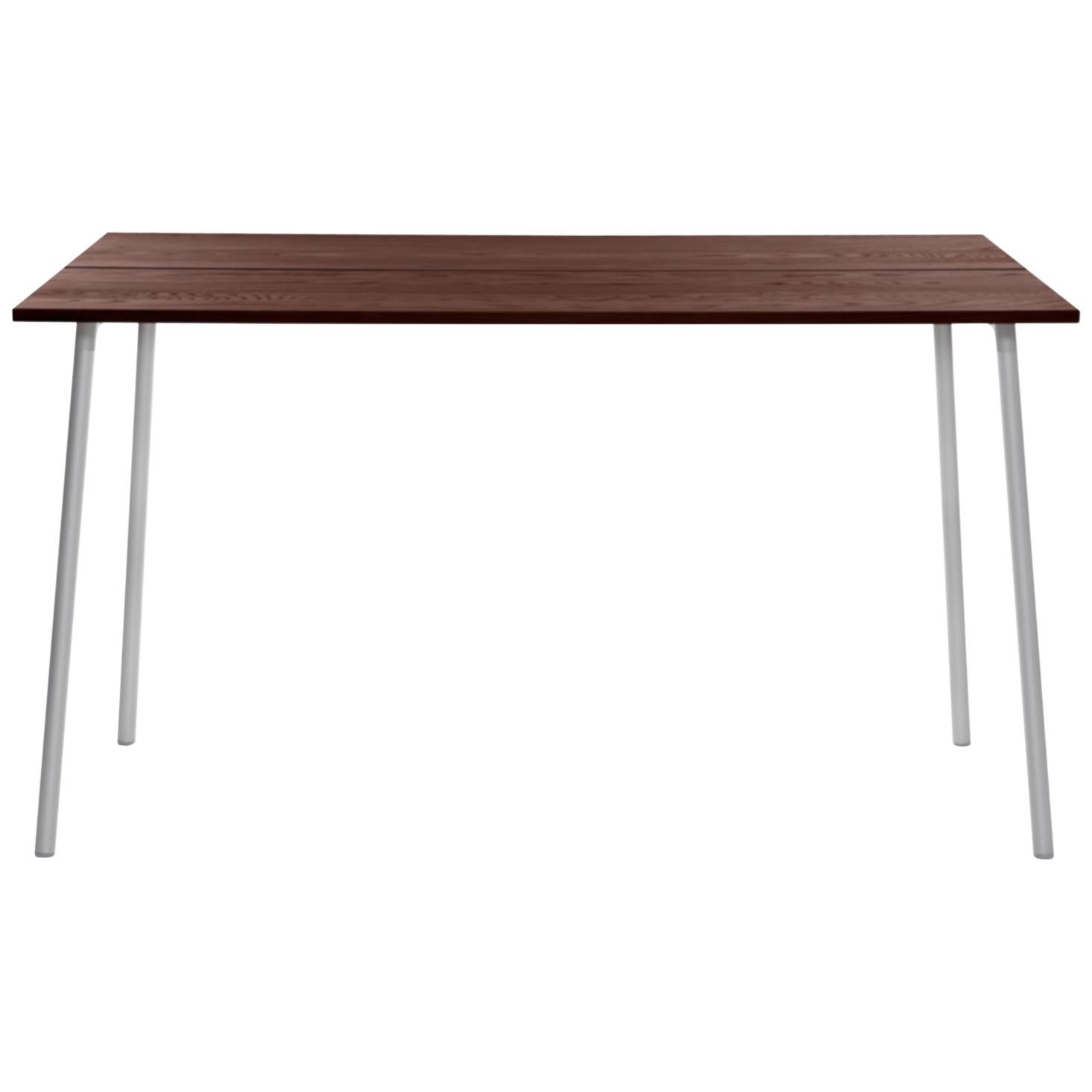 Emeco Run Large High Table in Aluminum & Walnut by Sam Hecht + Kim Colin