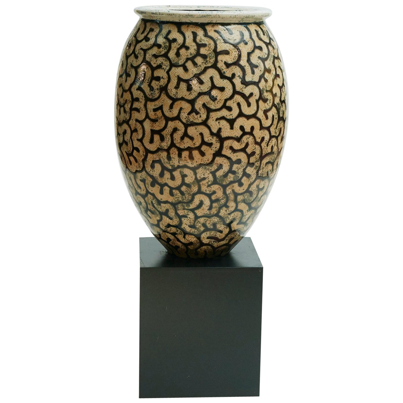 Giant Per Weiss Stonewear Floor Vase