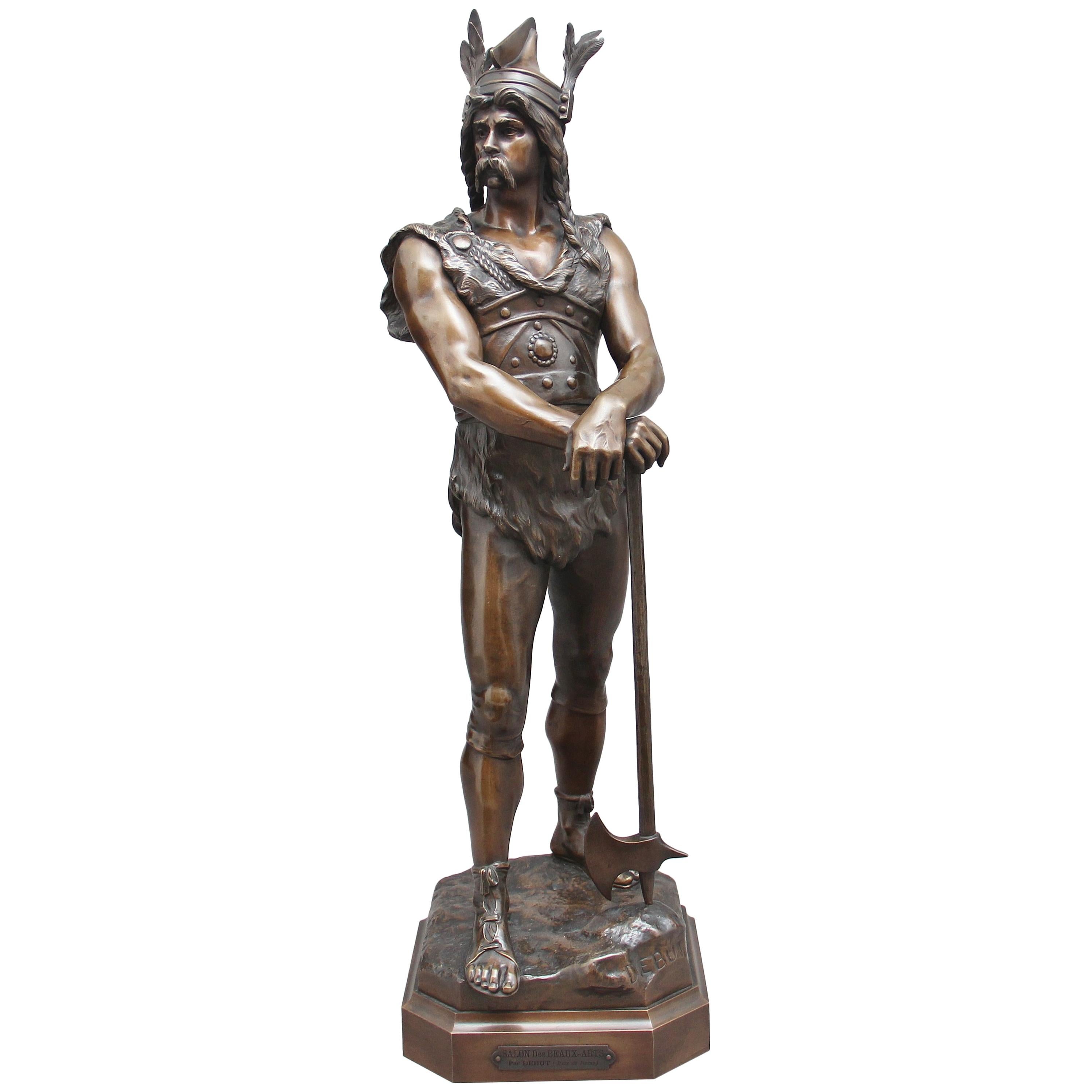 Große Bronzefigur des Vercingetorix aus dem 19