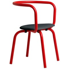 Emeco Parrish Side Chair in Red Powder-Coat and Black by Konstantin Grcic