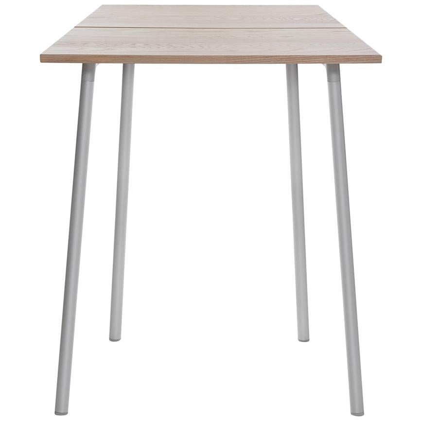 Petite table haute en aluminium et frêne Emeco Run de Sam Hecht et Kim Colin