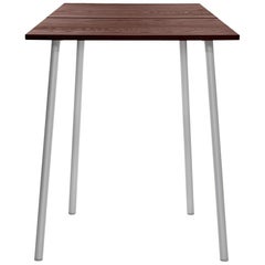 Emeco Run Small High Table in Aluminum and Walnut by Sam Hecht & Kim Colin