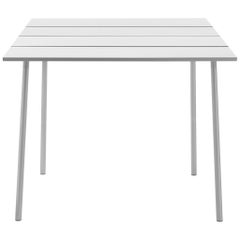 Emeco Run Medium High Table in Clear Anodized Aluminum by Sam Hecht & Kim Colin