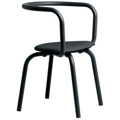 Emeco Parrish Side Chair in Black Powder-Coat and Black by Konstantin Grcic