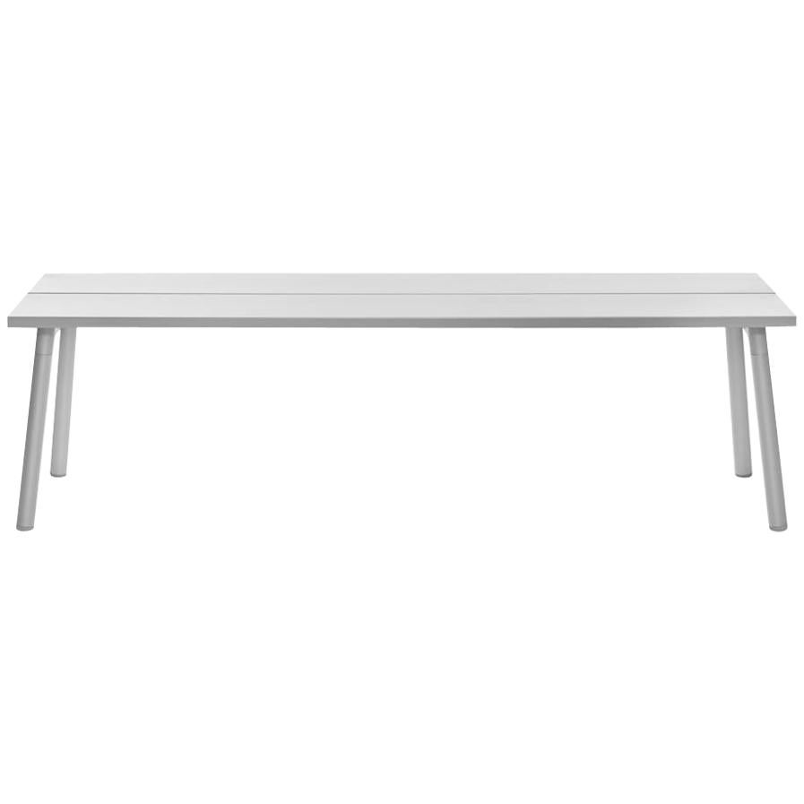 Emeco Run 3-Seat Bench in Clear Anodized Aluminum by Sam Hecht & Kim Colin For Sale