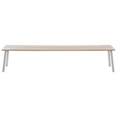 Emeco Run 4-Seat Bench in Aluminum and Ash by Sam Hecht and Kim Colin