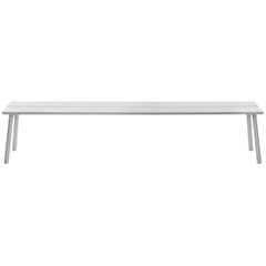 Emeco Run 4-Seat Bench in Clear Adonized Aluminum by Sam Hecht & Kim Colin