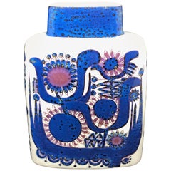 Dänische moderne blaue Flieder- Tenera-Vase von Berte Jessen, Royal Copenhagen, 1960er Jahre