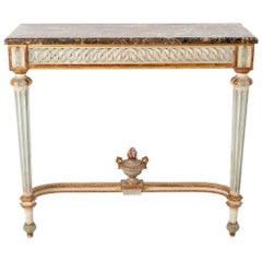 Retro Louis XVI Style Wall Bracket in Lacquered and Giltwood, circa 1950