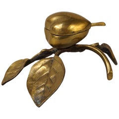 Art Nouveau Bronze Pear Trinket Box