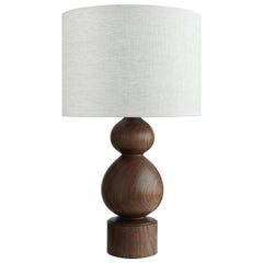 Gourd Table Lamp, Hand Turned American Black Walnut