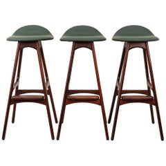 Rosewood Bar Stools OD 61 by Erik Buch for Oddense Maskinsnedkeri, 1960s