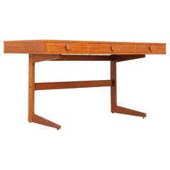 Danish Modern Cantilever Floating Desk by Georg Petersens