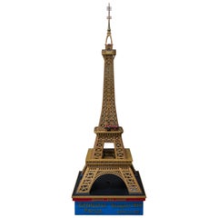 Vintage Handmade Folk Art Model of the Eiffel Tower, 1950