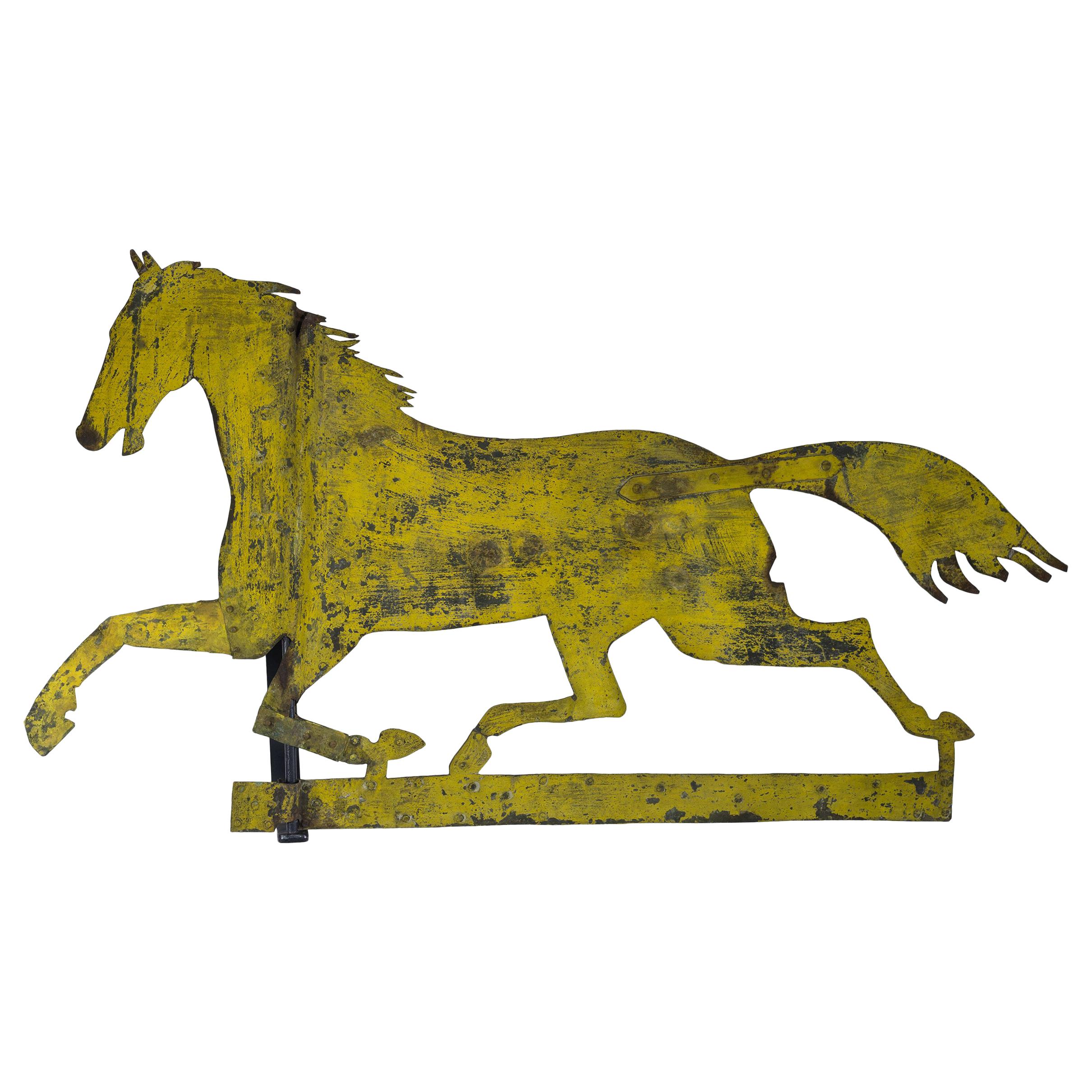 Painted Sheet Iron Horse Weathervane