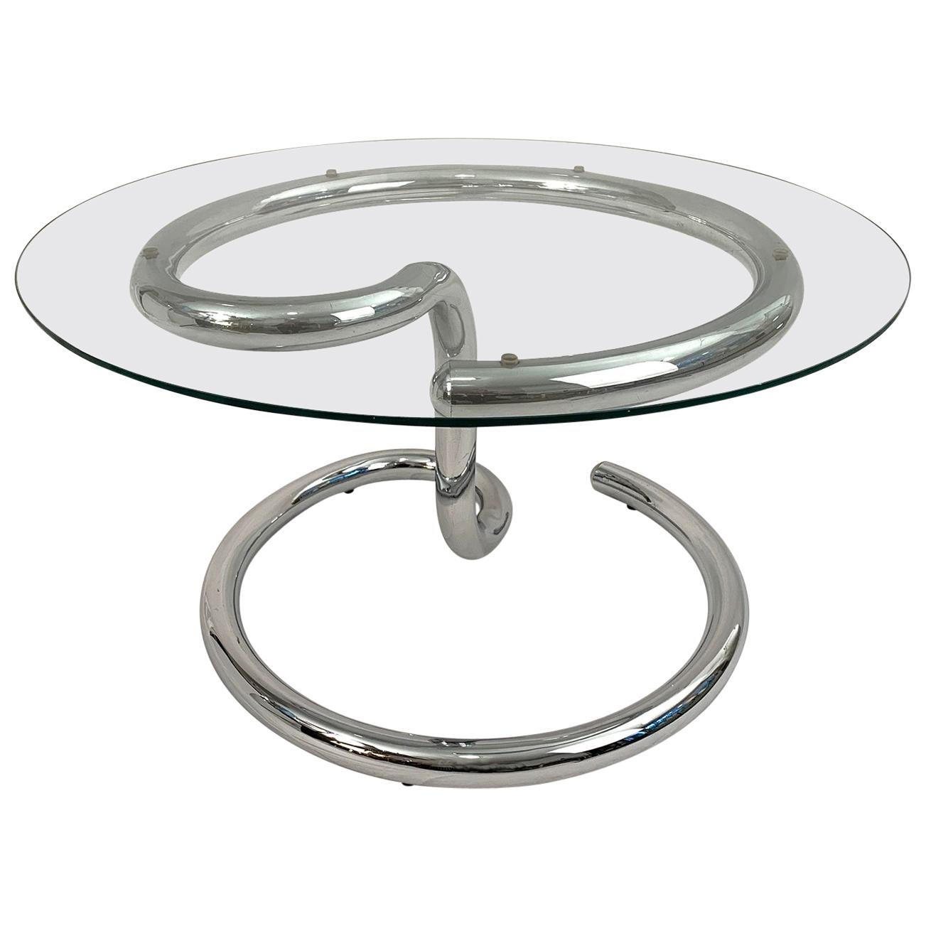 Chrome Anaconda Side Table by Paul Tuttle, 1970s For Sale