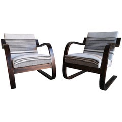 Early Pair of Alvar Aalto / Artek Cantilever 34/402 Armchairs, 1930s