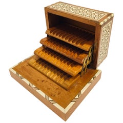 Vintage Moorish Spanish Granada Mother of Pearl Inlay Cigarettes Music Box