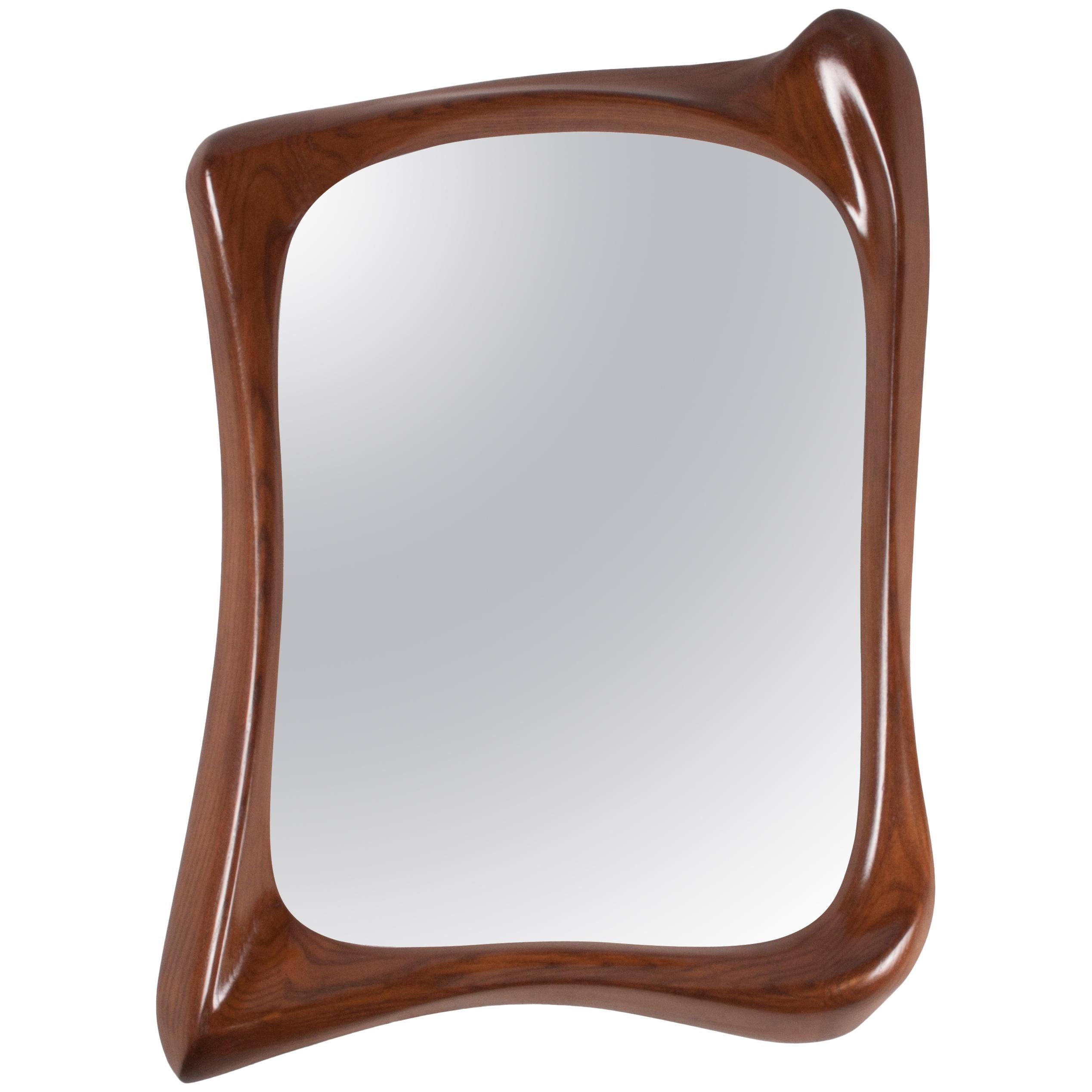 Amorph Narcissus Mirror Walnut stain on Ash wood  For Sale
