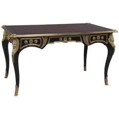 Regence Style Ebonised Bureau Plat by Sormani, circa 1880