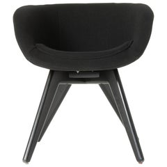 Black Scoop Chair Low Back/Black Oak Leg
