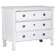 Antique White Painted Country Chest of Drawers