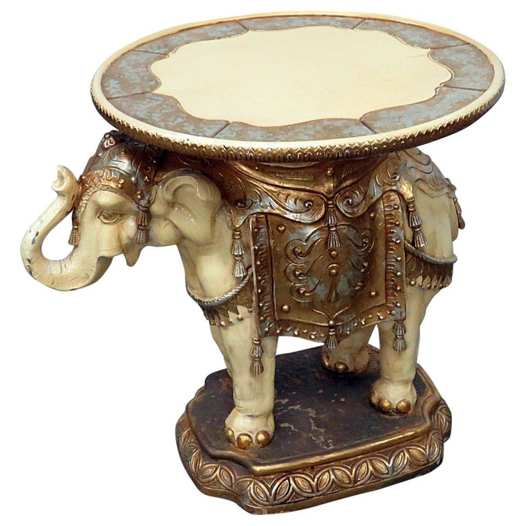 Indian Elephant Center Table For Sale at 1stDibs