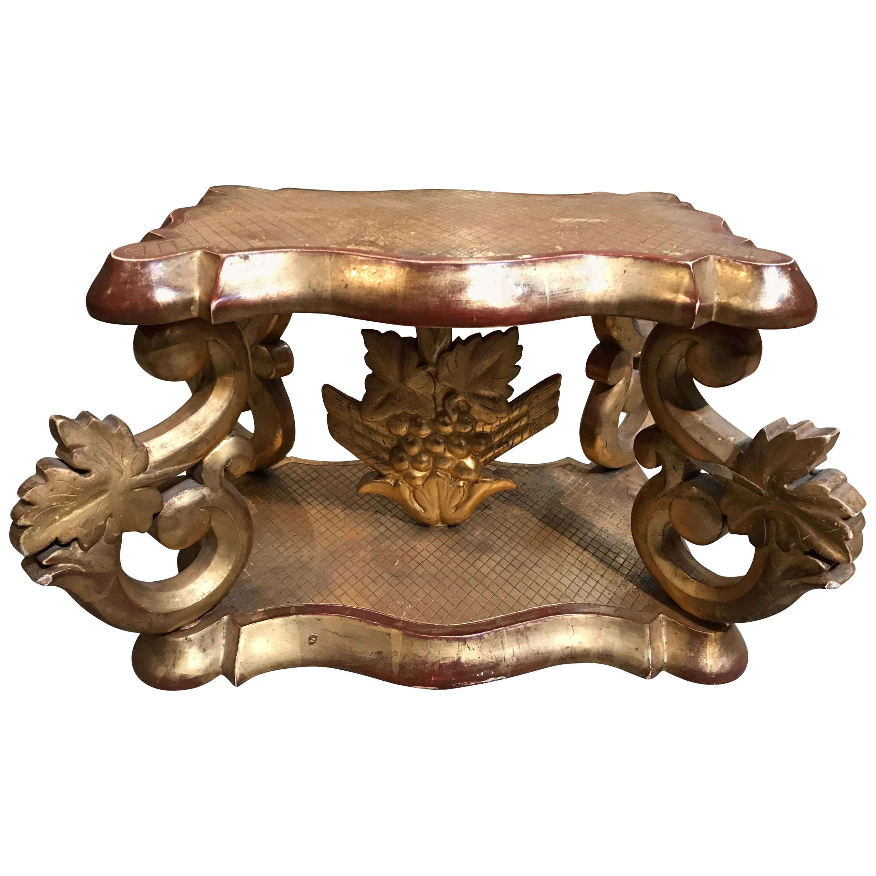 Italian Gilt Carved Stand For Sale