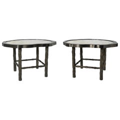 Pareja de TWA Rock Crystal Quartz Cocktail Tables de Phoenix