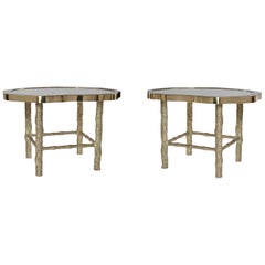 Pareja de TWB Rock Crystal Quartz Cocktail Tables de Phoenix