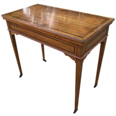 Antique 19th Century Satinwood Card Table