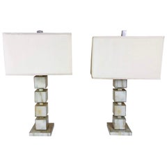 Pair of Arteriors Bone Table Lamps