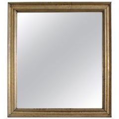 19th Century French Mercury Mirror in a Brass Frame