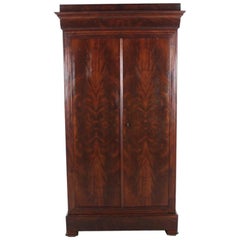 French 19th Century Louis Phillippe Armoire in Mahogany