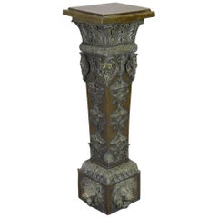 Italian Baroque Style Patinated Bronze Pedestal