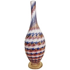 Dino Martens, Aureliano Toso, Grand Modern Murano Art Glass Bottle Vase, 1960s