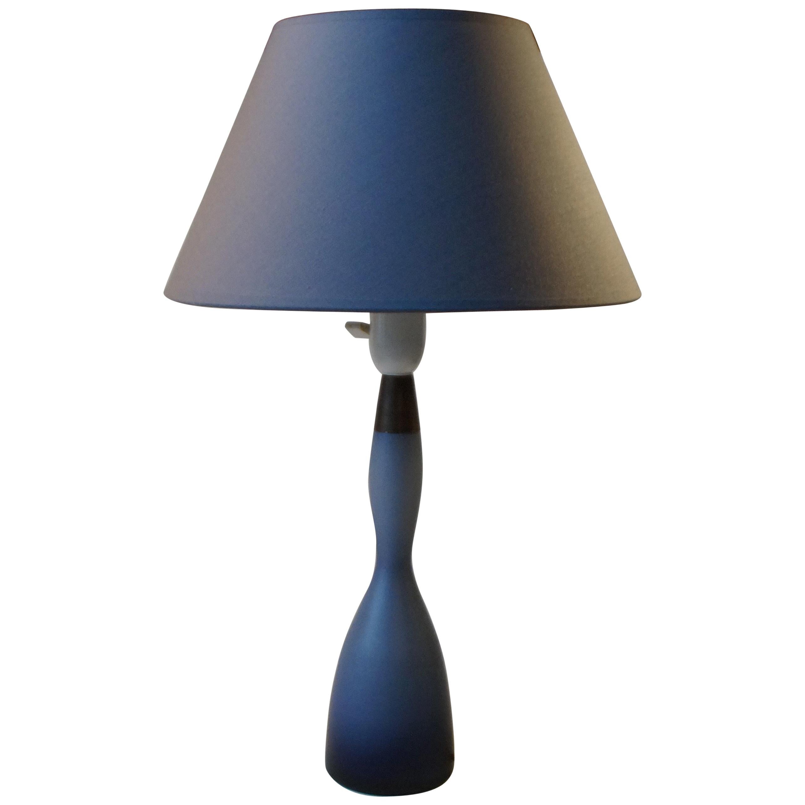 'Nightblue' Danish Cased Glass Table Lamp by Bent Nordsted, Holmegaard/Kastrup