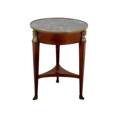 Round Side Table Empire Style from France, circa 1920