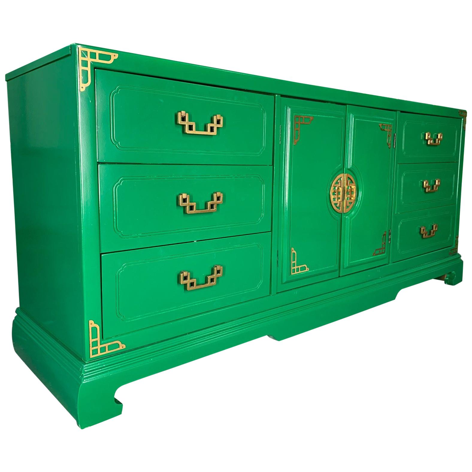 Asian Chinoiserie 9-Drawer Dresser