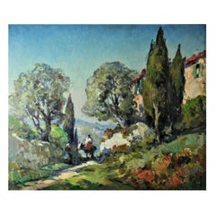 Marius Hubert-Robert "In The Sun The Small Farmhouse" Oil on Canva 20th Century
