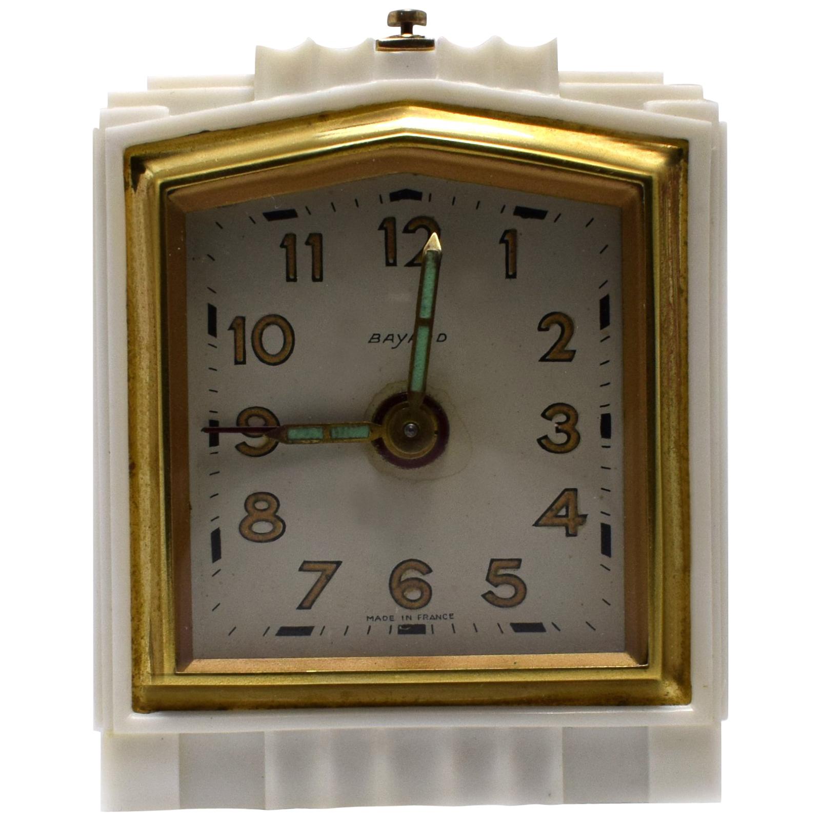 Art Deco 1930s French Bakelite Miniature Alarm Clock