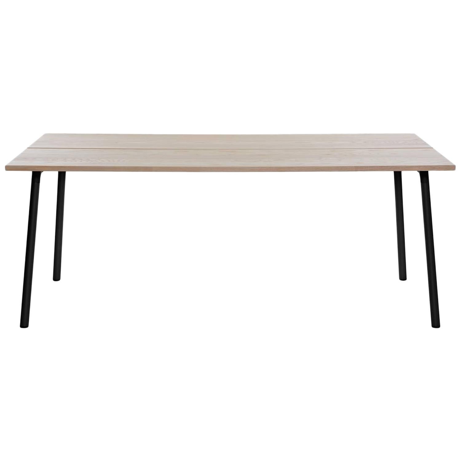 Emeco Run Large Table in Black Powder-Coat and Ash by Sam Hecht & Kim Colin