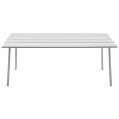 Emeco Run Large Table in Aluminum and Aluminum by Sam Hecht and Kim Colin