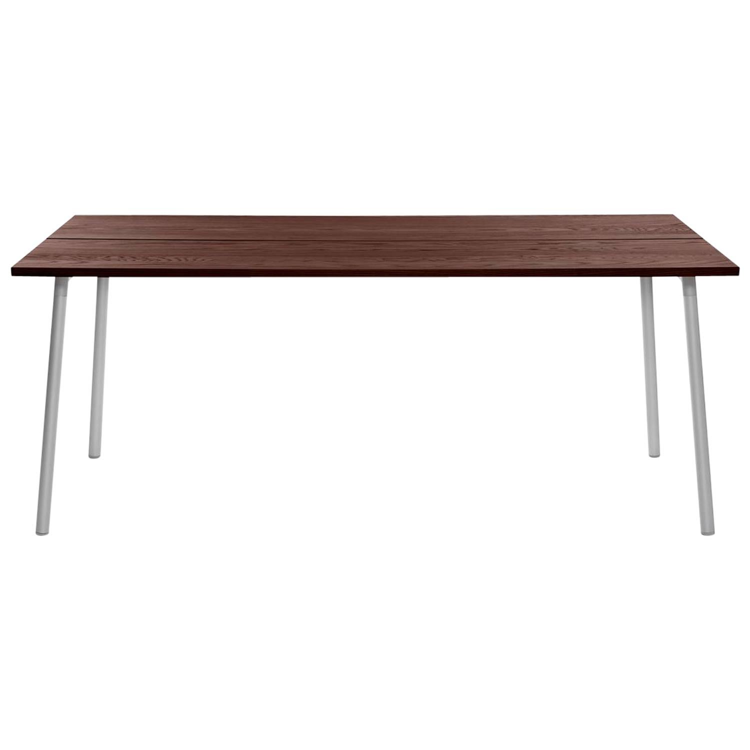 Emeco Run Large Table in Aluminum and Walnut by Sam Hecht & Kim Colin For Sale