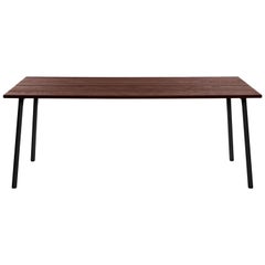 Emeco Run Large Table in Black Powder-Coat and Walnut by Sam Hecht & Kim Colin