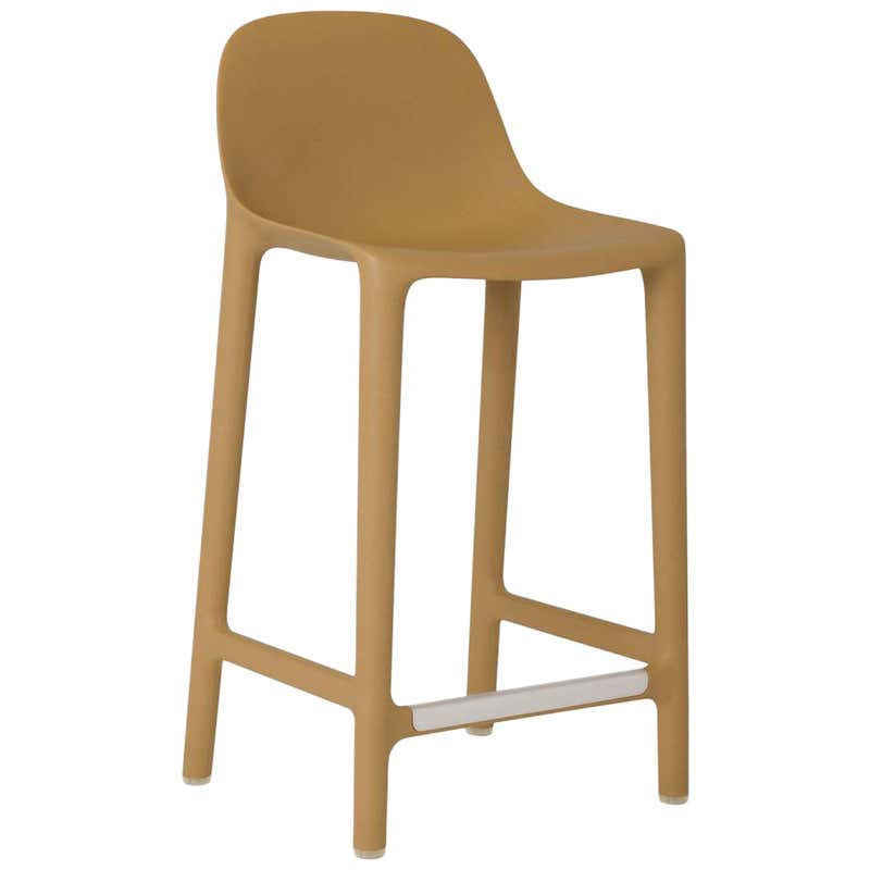 Alto Counter Stool in Tan Leather with Satin Nickel Finish by Powell ...